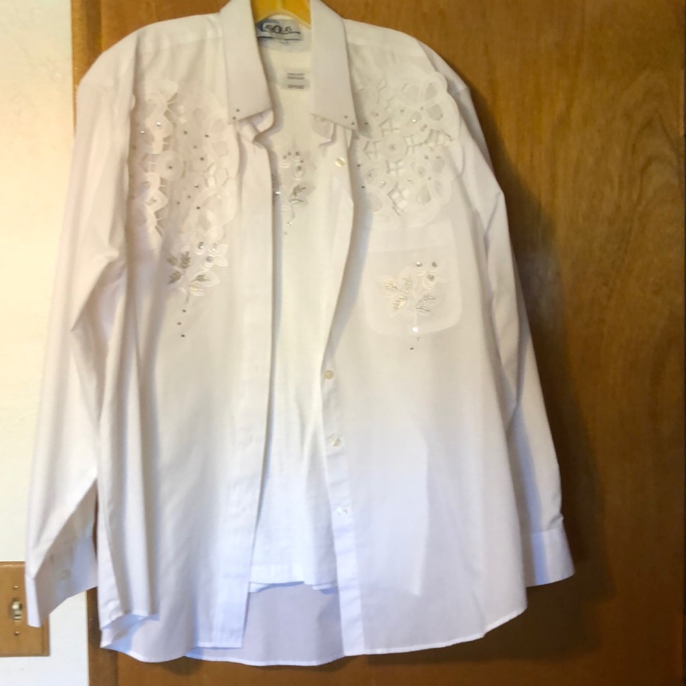 Dressy Shirt with matching T-shirt underneath.